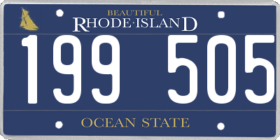 RI license plate 199505