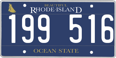 RI license plate 199516