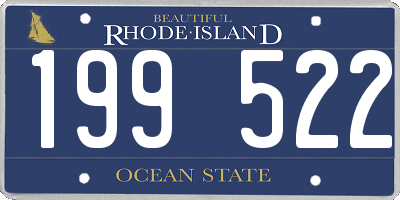 RI license plate 199522