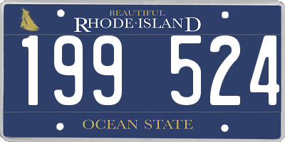 RI license plate 199524