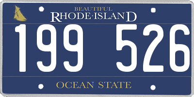 RI license plate 199526