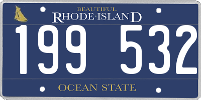 RI license plate 199532
