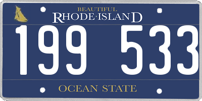 RI license plate 199533