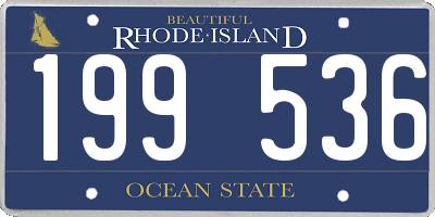 RI license plate 199536