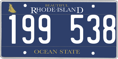 RI license plate 199538