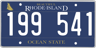 RI license plate 199541