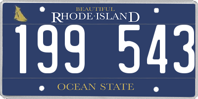 RI license plate 199543