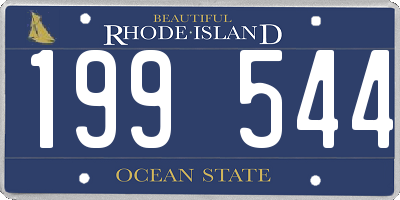 RI license plate 199544