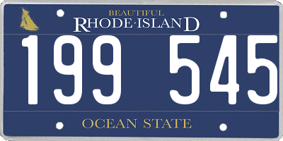 RI license plate 199545