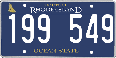 RI license plate 199549