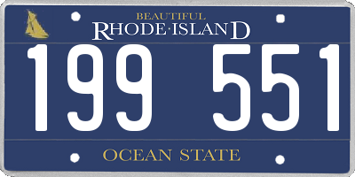 RI license plate 199551