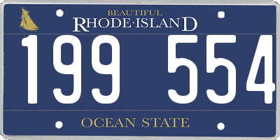 RI license plate 199554