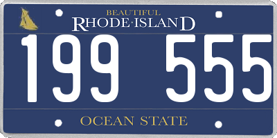 RI license plate 199555