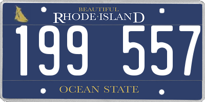 RI license plate 199557
