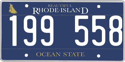 RI license plate 199558