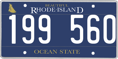 RI license plate 199560