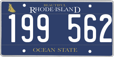 RI license plate 199562