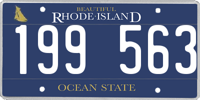 RI license plate 199563