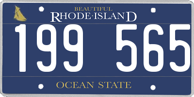 RI license plate 199565