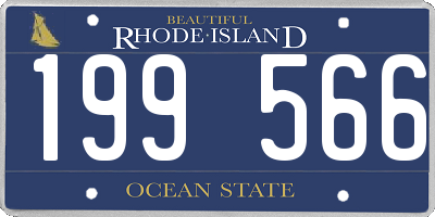 RI license plate 199566