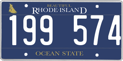 RI license plate 199574