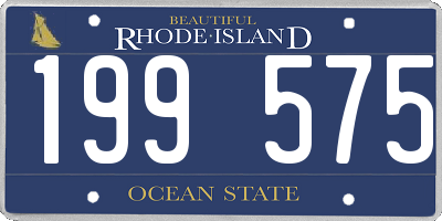 RI license plate 199575
