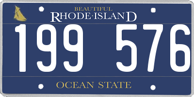 RI license plate 199576
