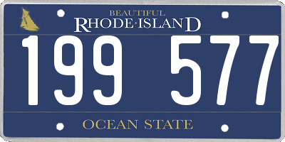 RI license plate 199577