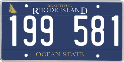 RI license plate 199581