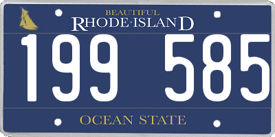 RI license plate 199585