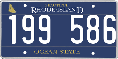 RI license plate 199586