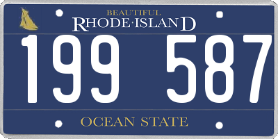 RI license plate 199587