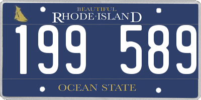 RI license plate 199589