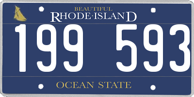 RI license plate 199593