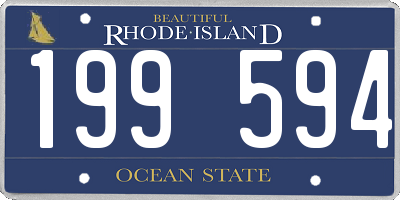 RI license plate 199594
