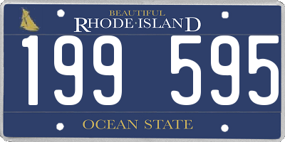 RI license plate 199595