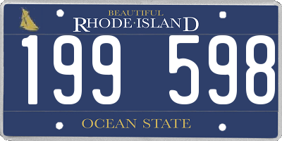 RI license plate 199598