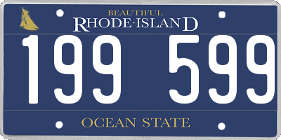 RI license plate 199599