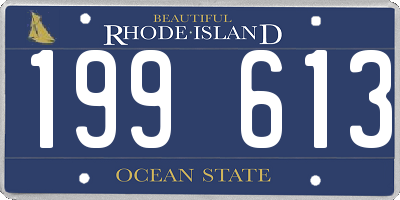 RI license plate 199613