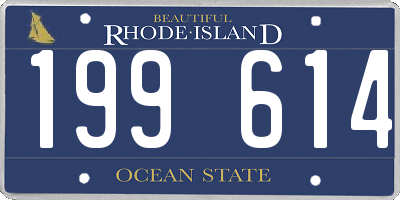 RI license plate 199614