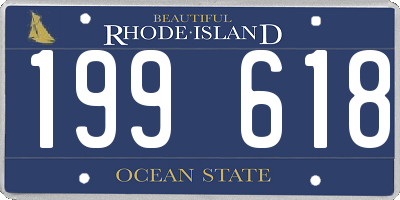 RI license plate 199618