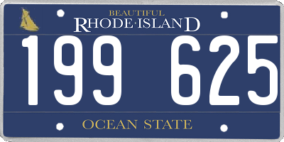 RI license plate 199625