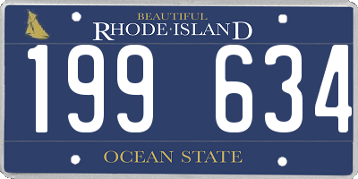RI license plate 199634