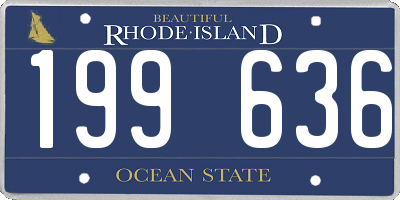 RI license plate 199636