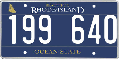RI license plate 199640