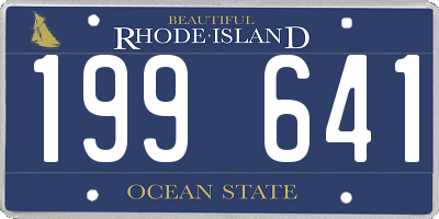 RI license plate 199641
