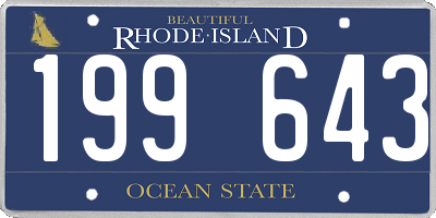 RI license plate 199643