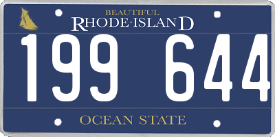 RI license plate 199644