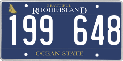 RI license plate 199648