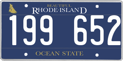 RI license plate 199652